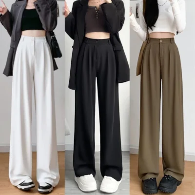 Quần Tây Ống Đứng Dáng Suông 1 Cúc Và 2 Cúc